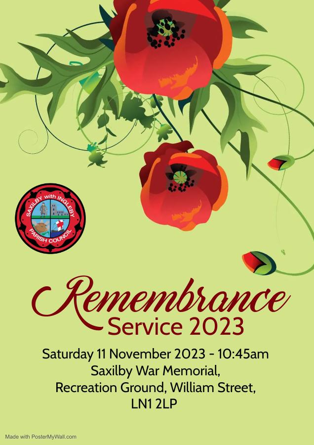 Remembrance service poster