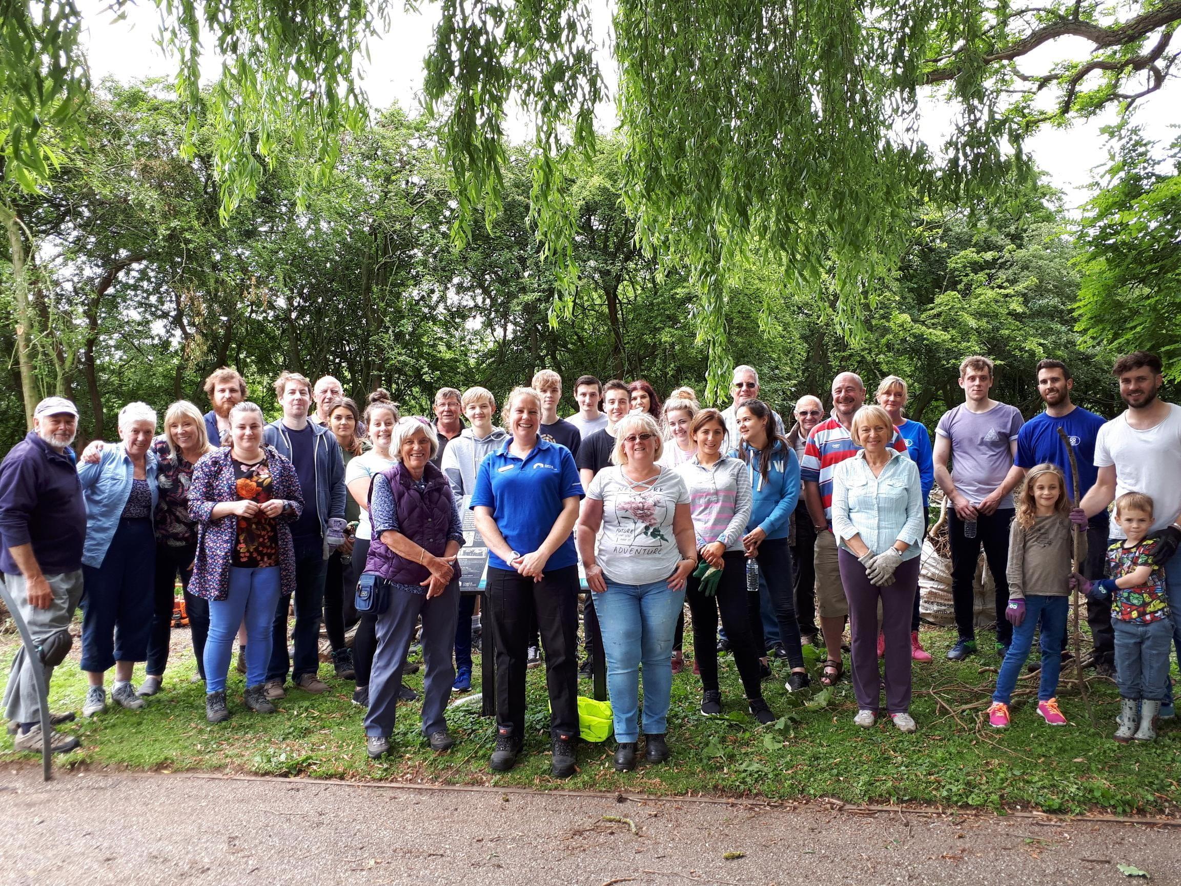 A group of volunteers from 2018